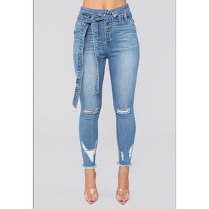 Wrap yourself around me high rise jean